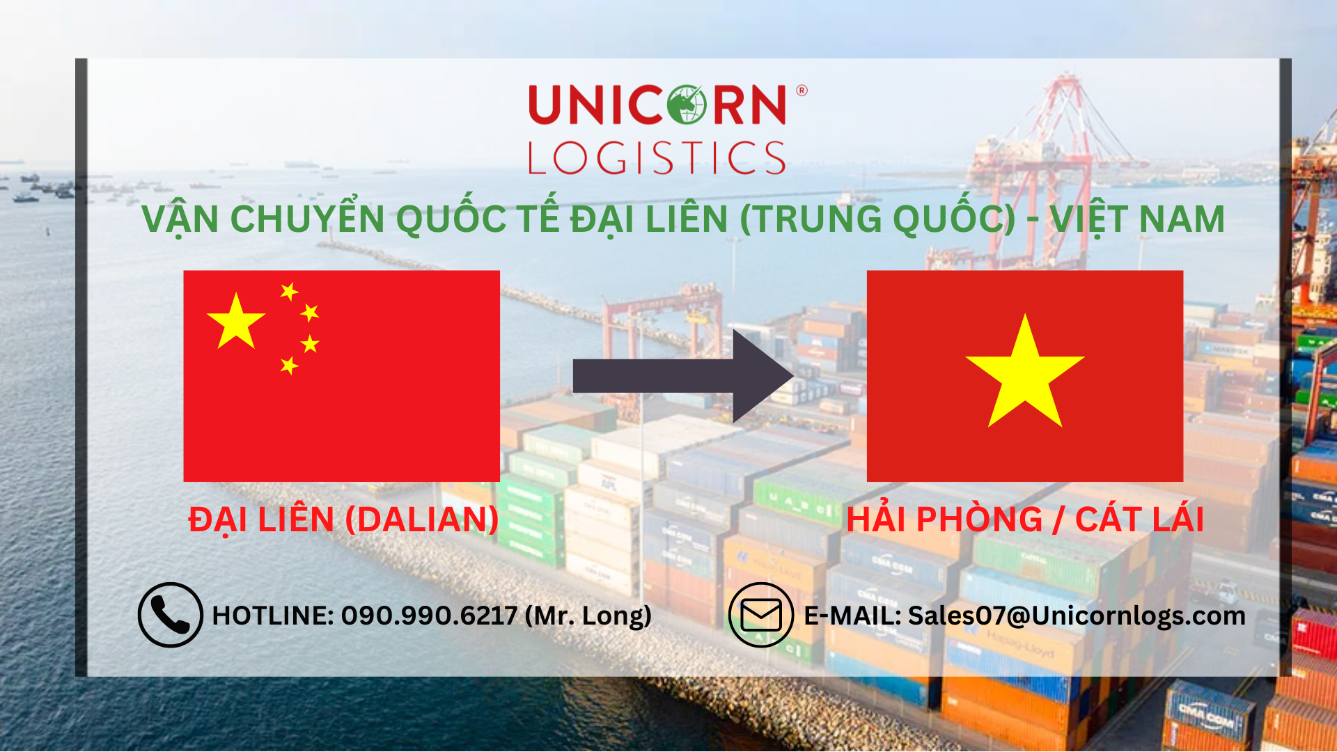 VẬN CHUYỂN, NHẬP KHẨU, XUẤT KHẨU HÀNG HOÁ CHÍNH NGẠCH TỪ ĐẠI LIÊN (TRUNG QUỐC)