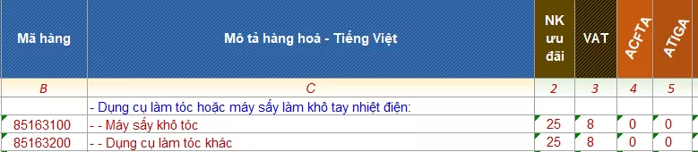 hình 1: hs code máy sấy tóc