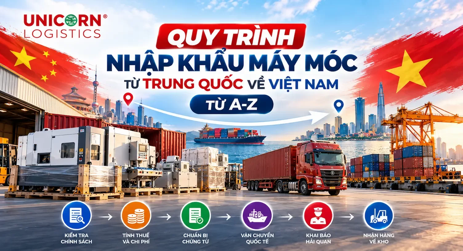Quy trình nhập khẩu máy móc từ Trung Quốc về Việt Nam từ A-Z