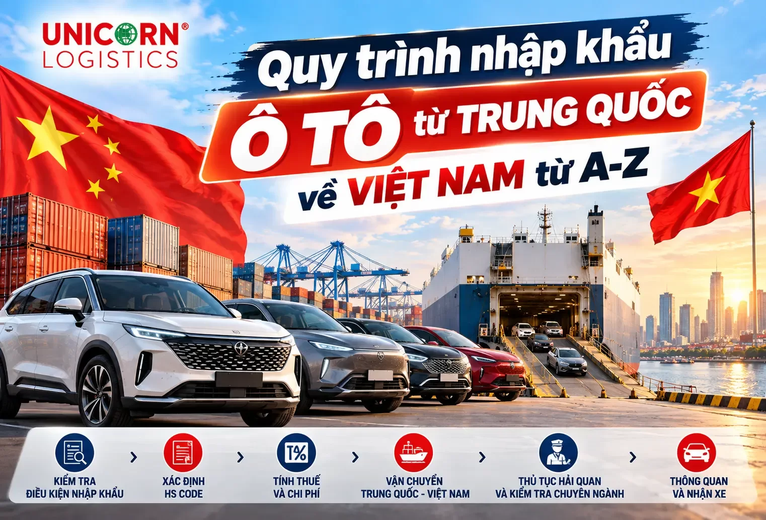 Quy trình nhập khẩu ô tô từ Trung Quốc về Việt Nam từ A-Z