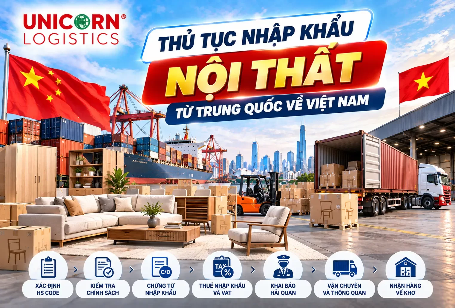 Thủ tục nhập khẩu nội thất từ Trung Quốc về Việt Nam từ A-Z