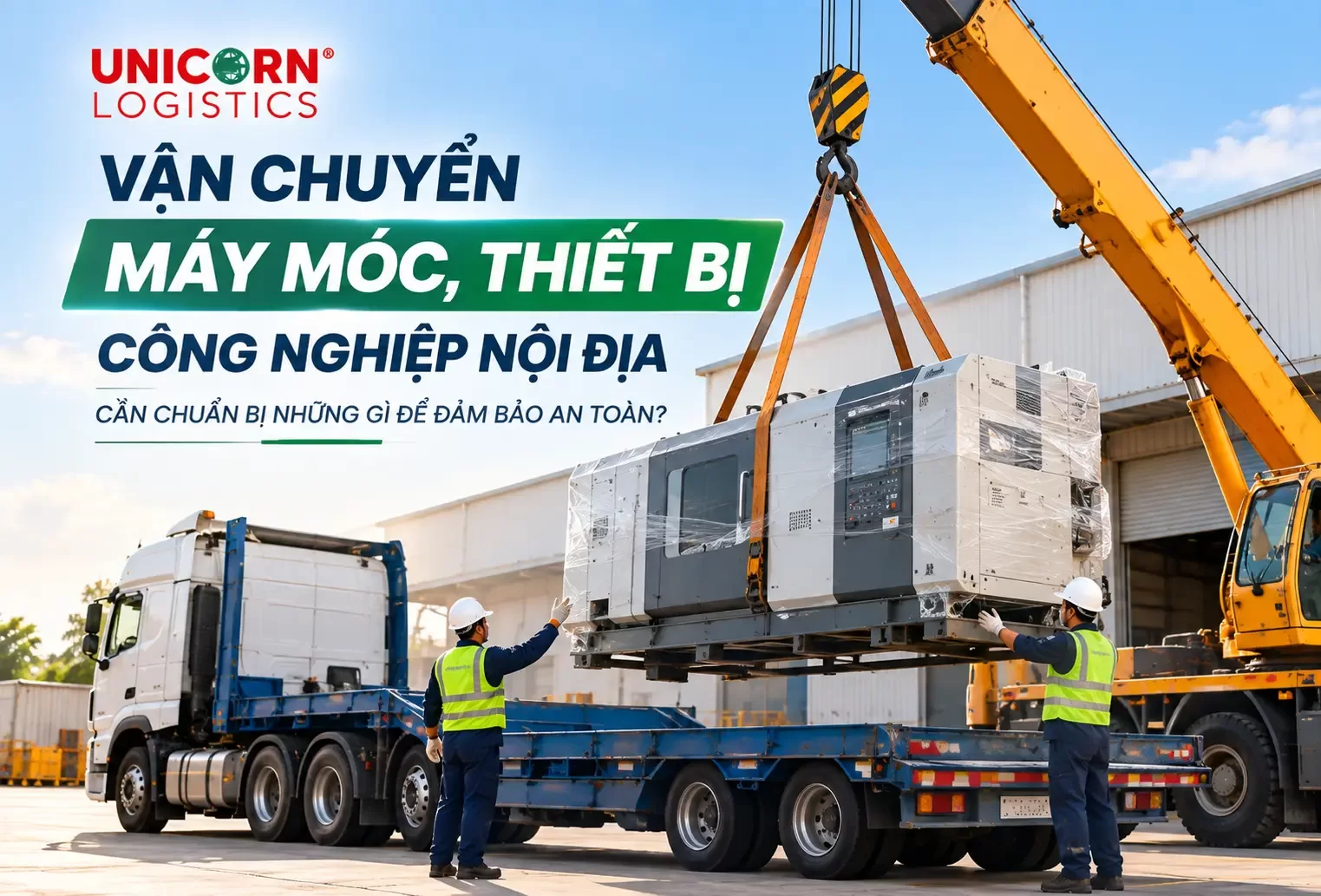 Vận chuyển máy móc, thiết bị công nghiệp nội địa cần chuẩn bị những gì để đảm bảo an toàn?