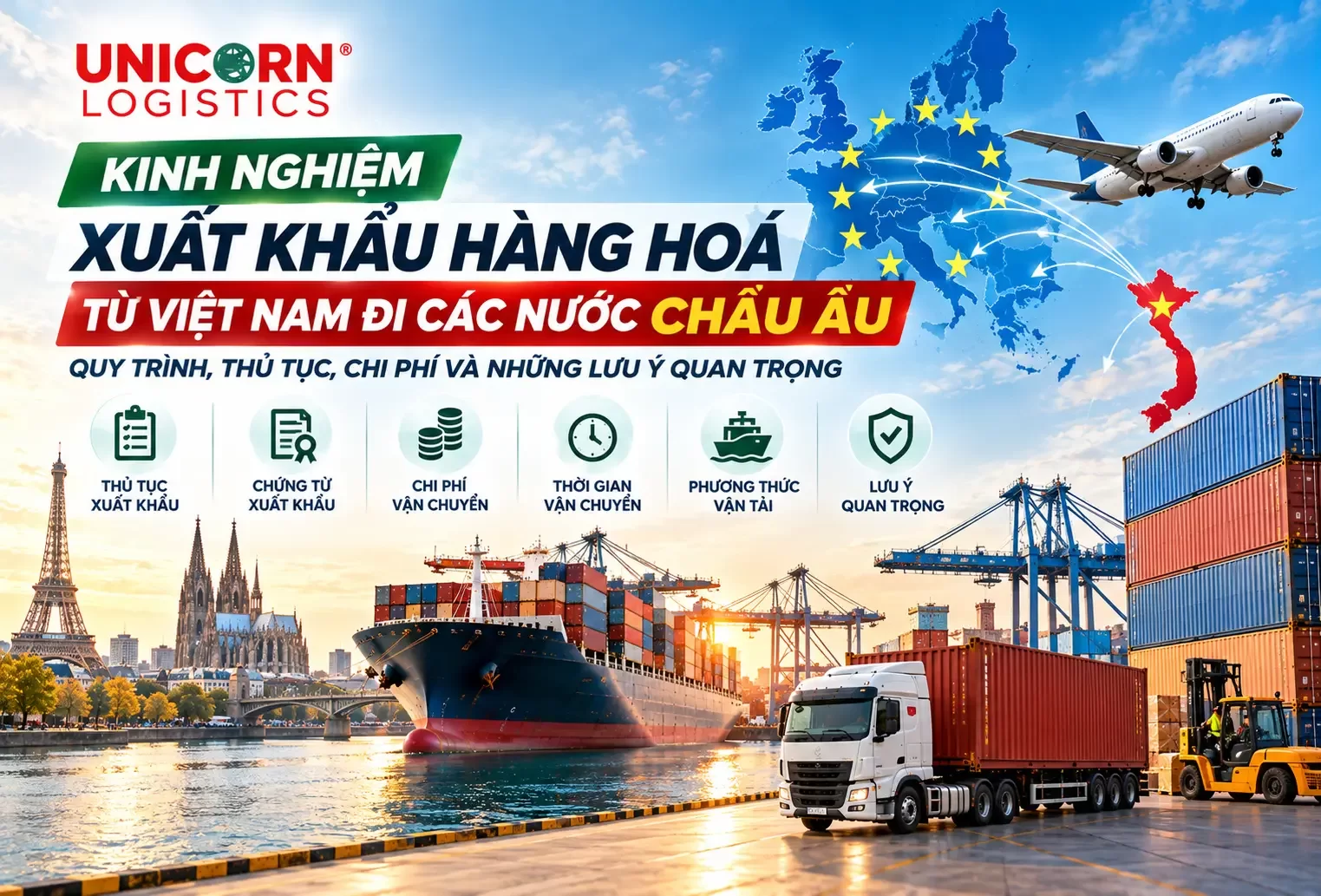 Xuất khẩu hàng hóa từ Việt Nam đi các nước châu Âu