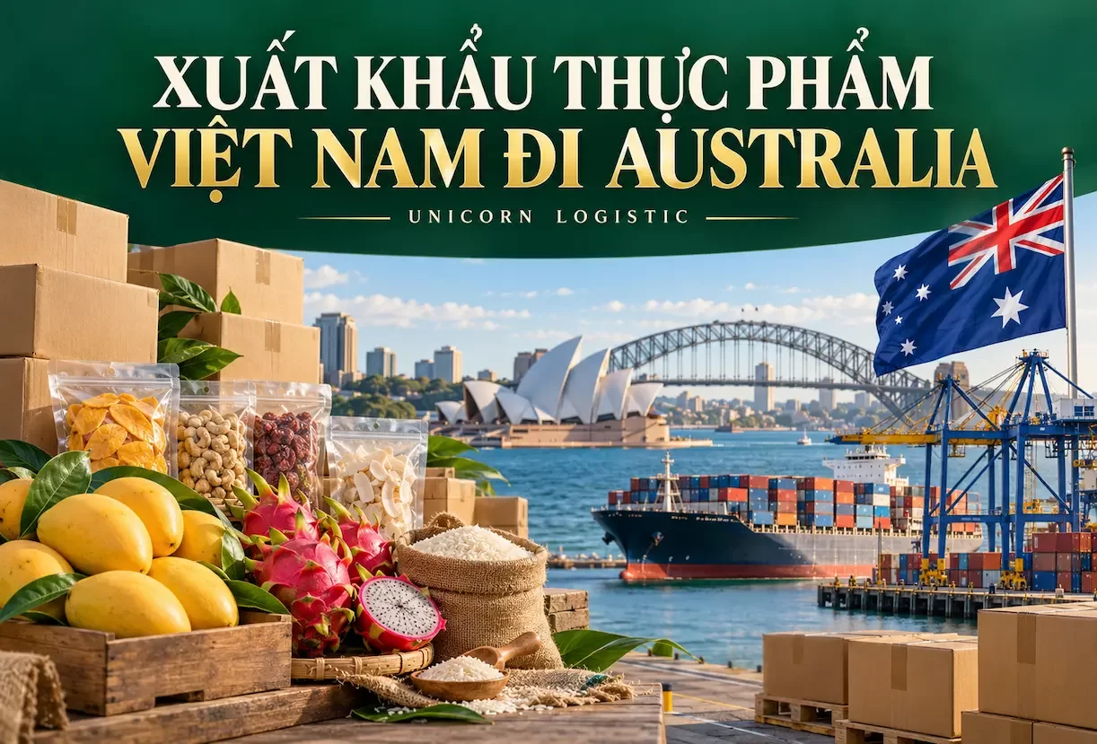 Quy trình xuất khẩu thực phẩm từ Việt Nam đi Australia