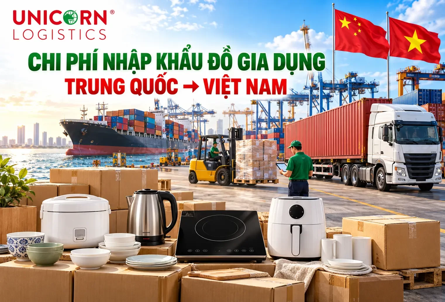Chi phí nhập khẩu đồ gia dụng từ Trung Quốc