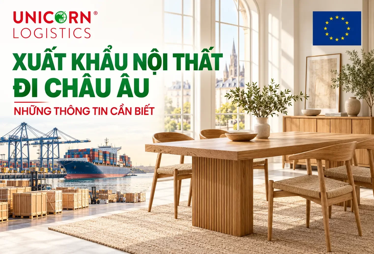 Xuất khẩu nội thất đi Châu Âu