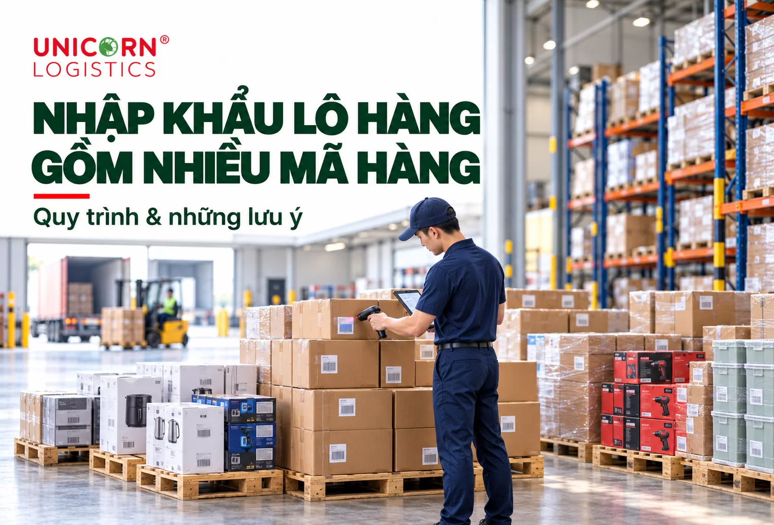 Nhập khẩu lô hàng nhiều mã hàng